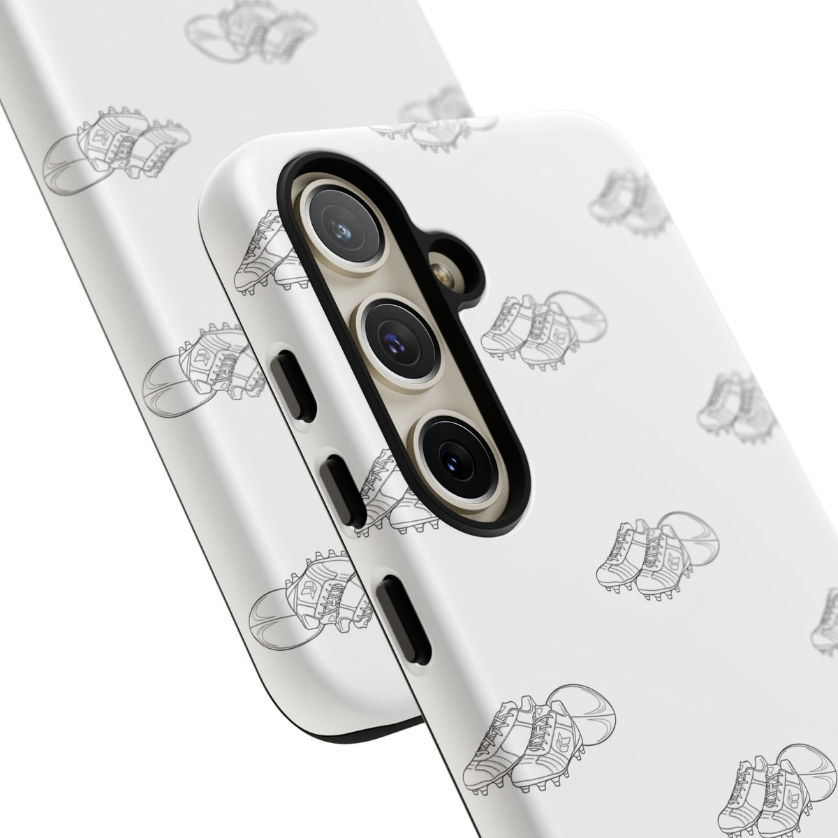 Phone Case Rugby Boots & Ball Repeat Pattern Tough Cases