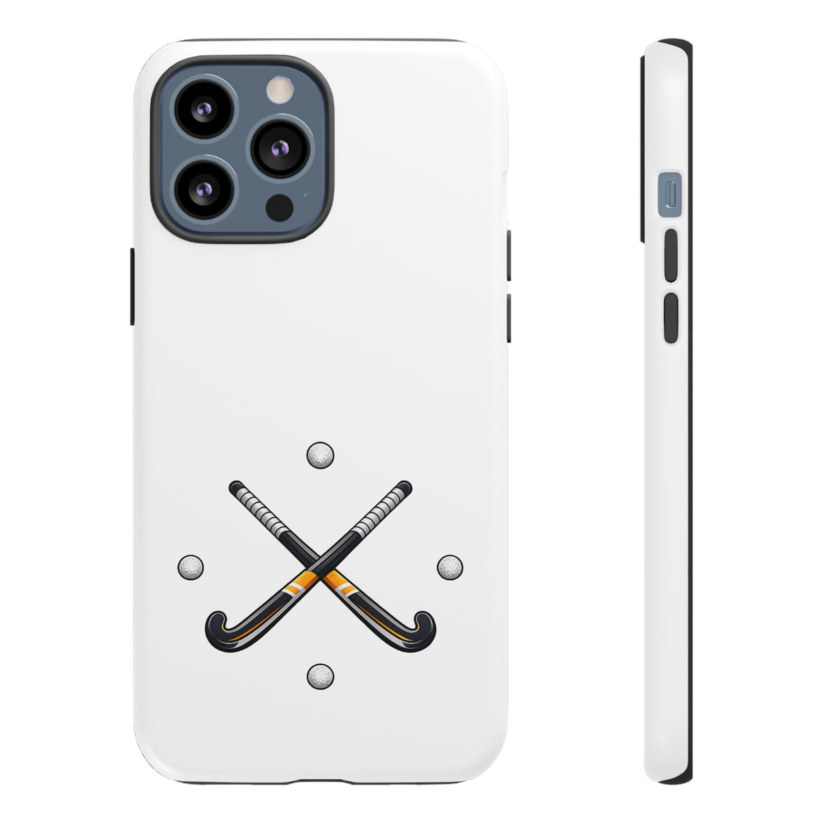 Phone Case, Hockey Crossed Sticks & Balls Design, tough Case