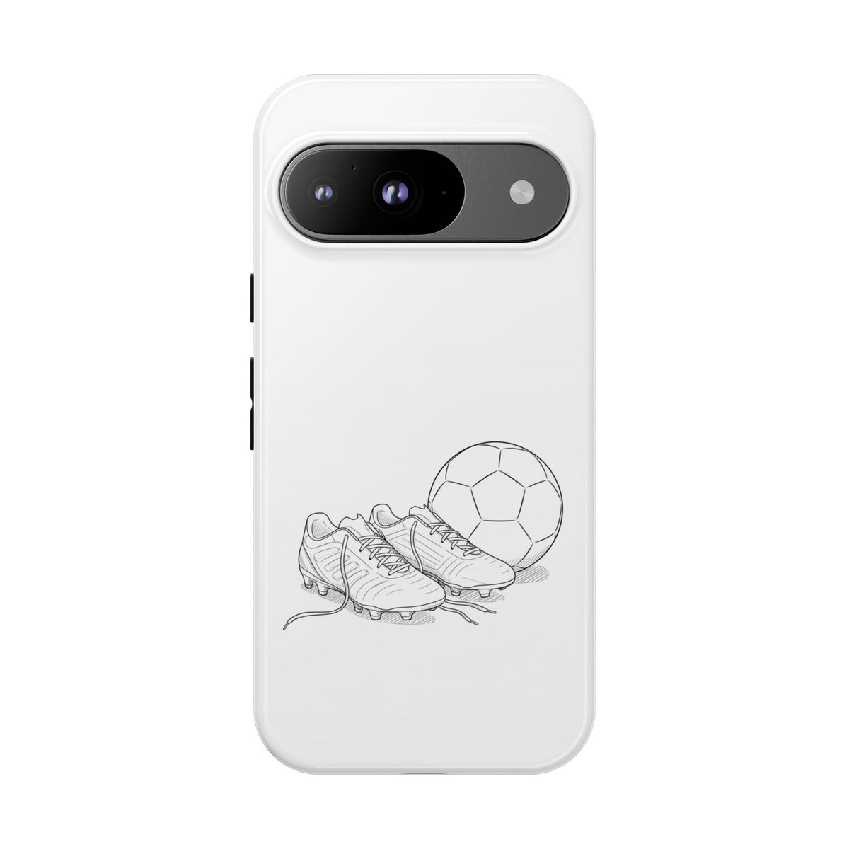Phone Case, Football Boots & Ball Sketch , Tough Case