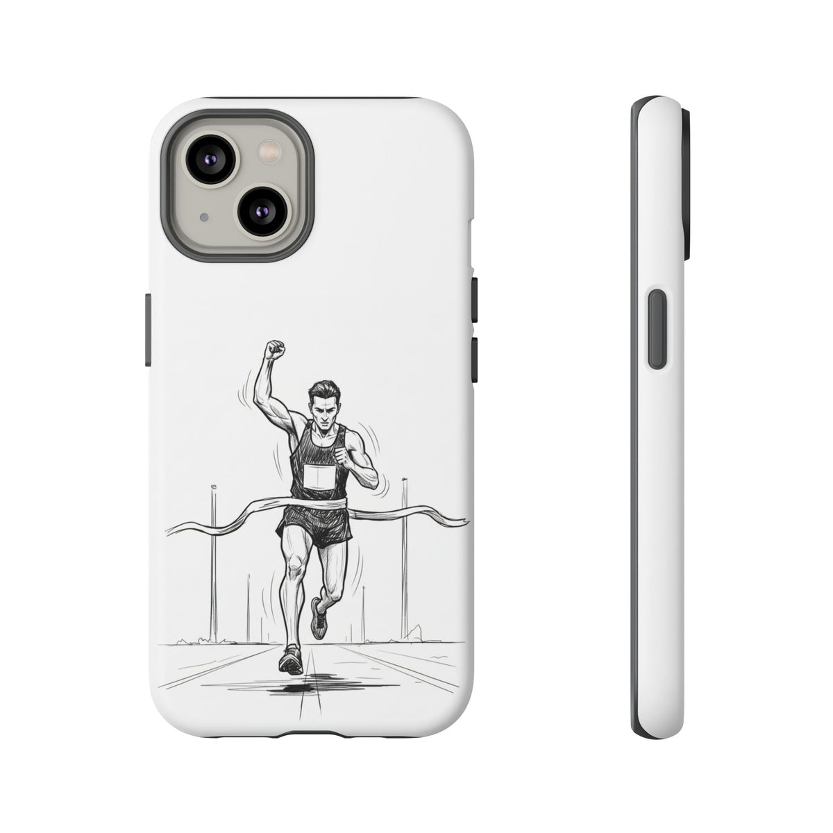 Phone Case, Running, finish line design, Tough Case