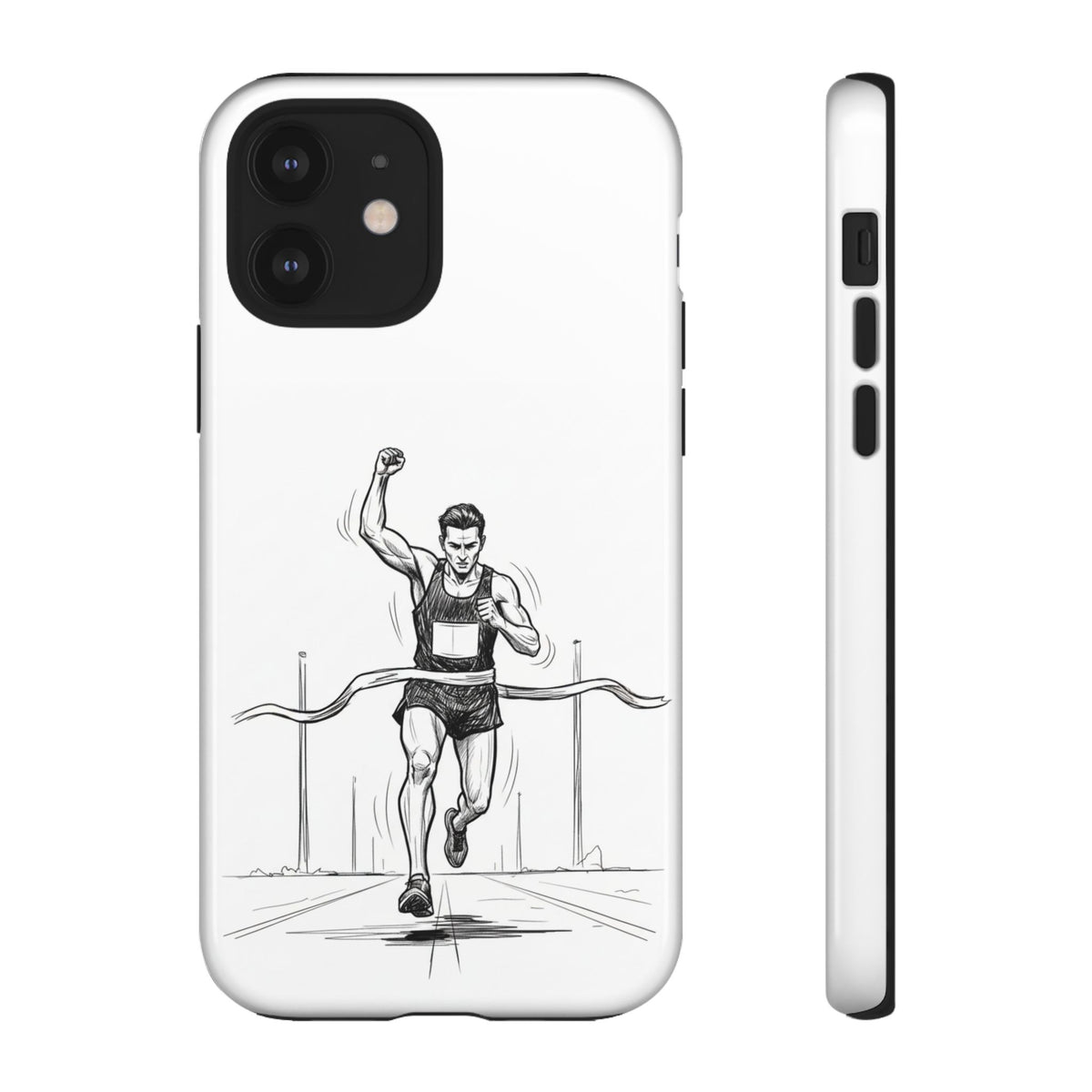 Phone Case, Running, finish line design, Tough Case