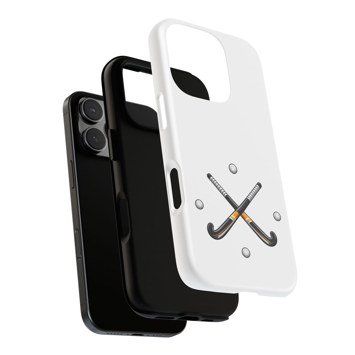 Phone Case, Hockey Crossed Sticks & Balls Design, tough Case
