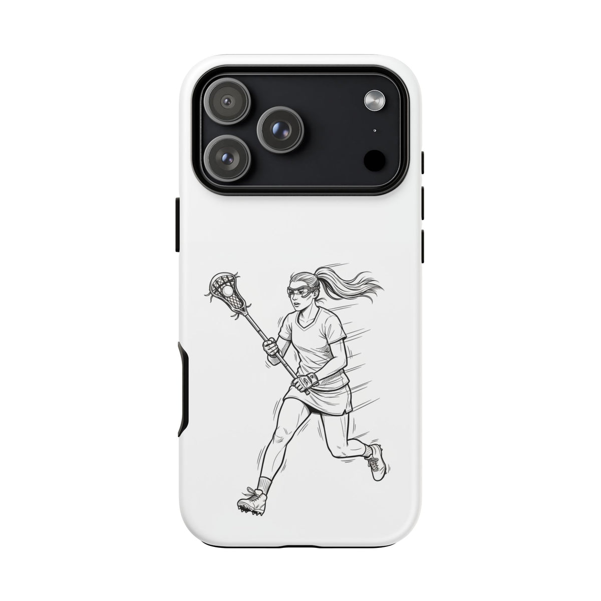 Phone Case, Lacrosse Player Sketch, Tough Case