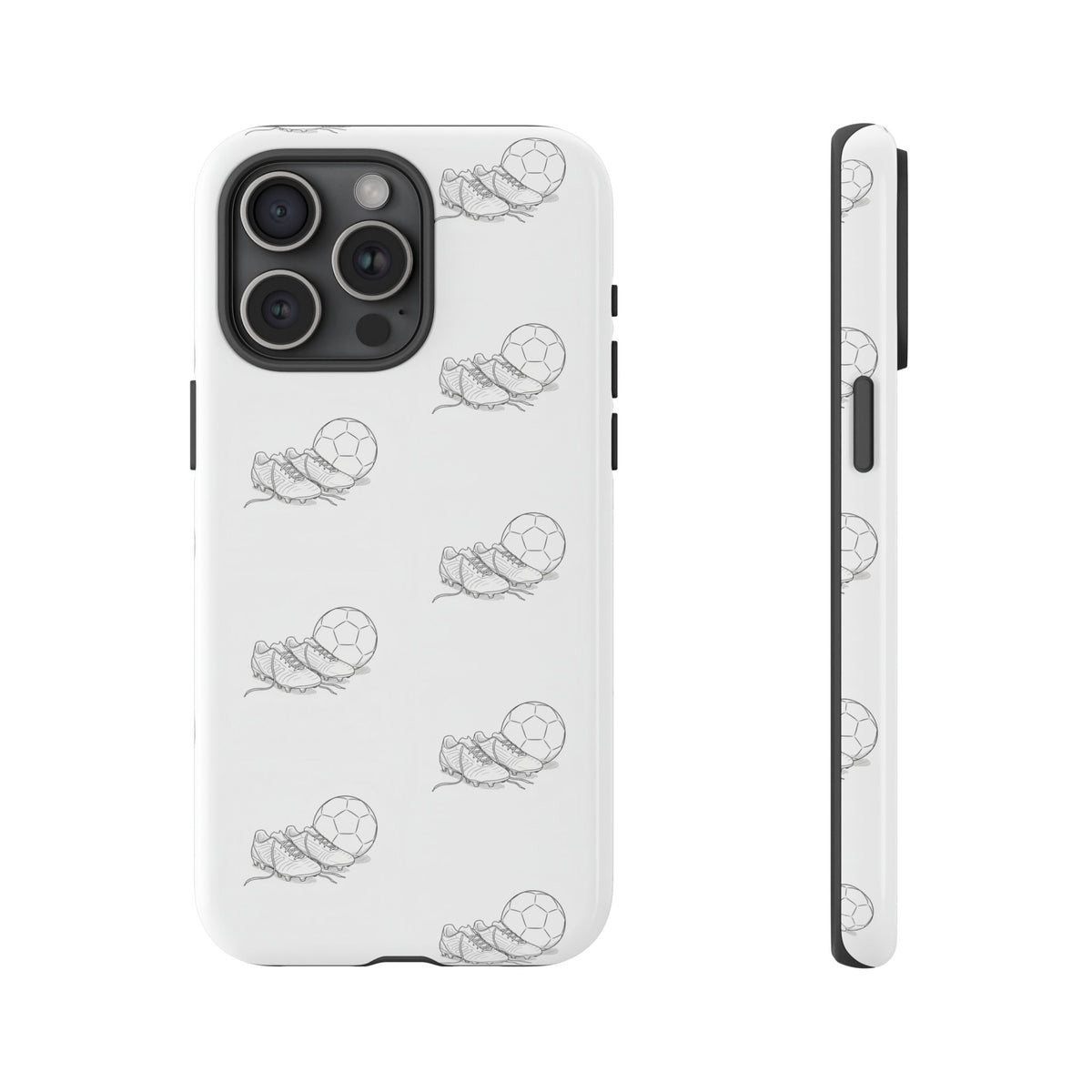 Phone Case, Football Boots & Ball Pattern, Tough Cases — Sports Phone Case