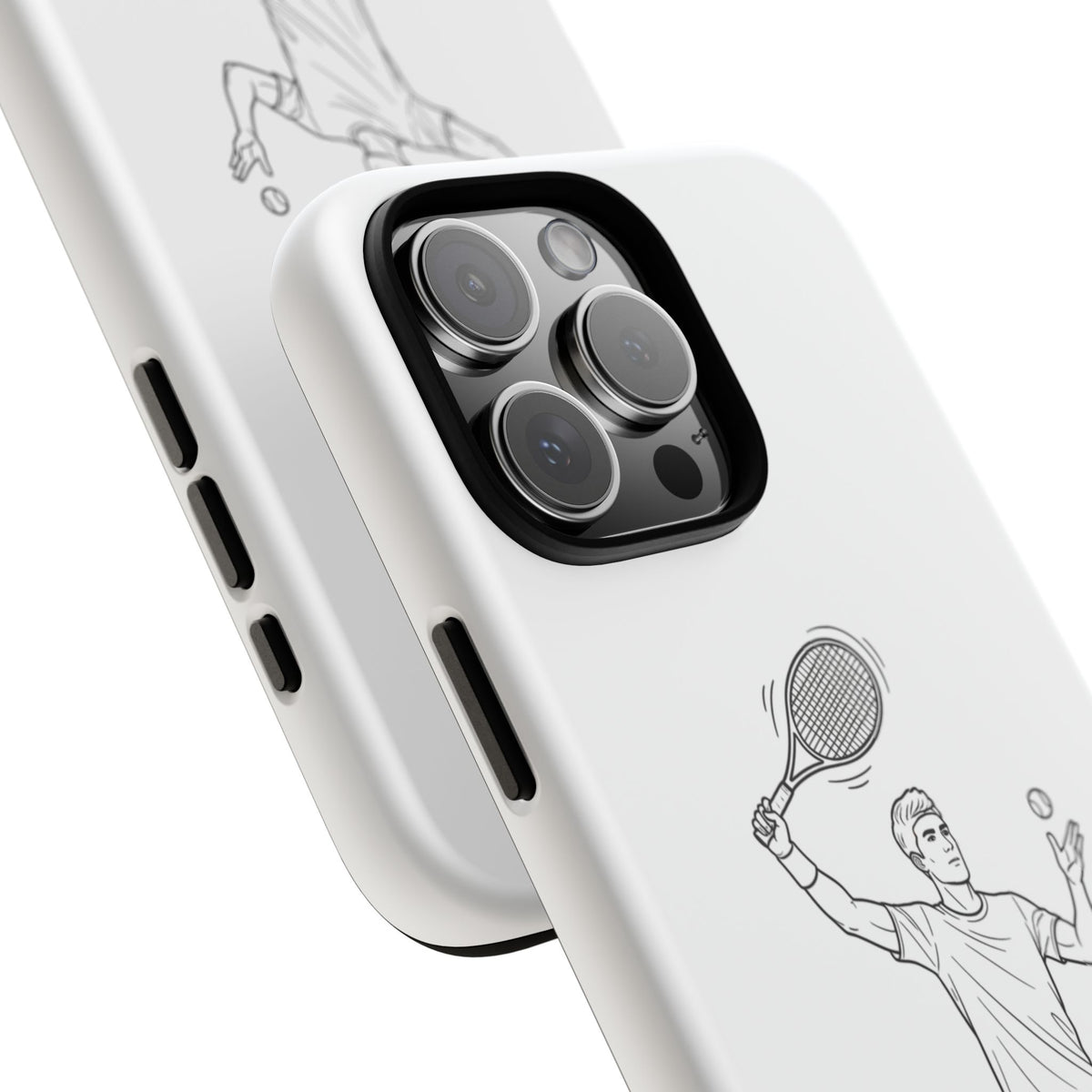 Phone Case, Racket Sports, Tennis Player overhead shot Design, Tough Case