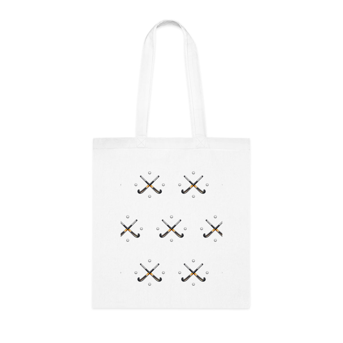 Bag, Field Hockey Crossed Sticks & Balls Sports design, Cotton Tote Bag