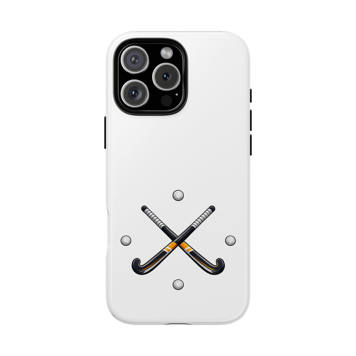 Phone Case, Hockey Crossed Sticks & Balls Design, tough Case