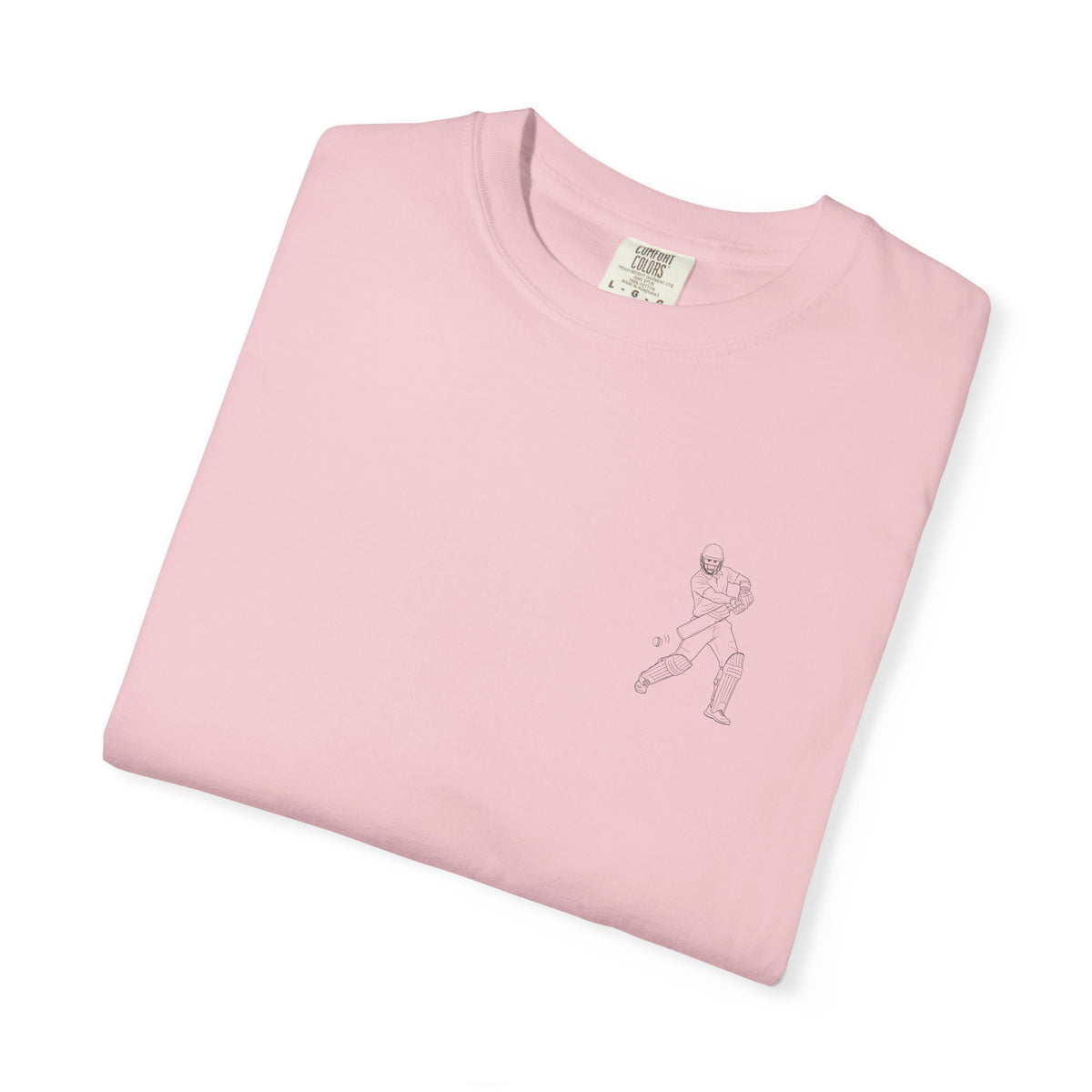 T shirt, Cricket Batsman Minimalist sketch design, Cotton, Various Colours