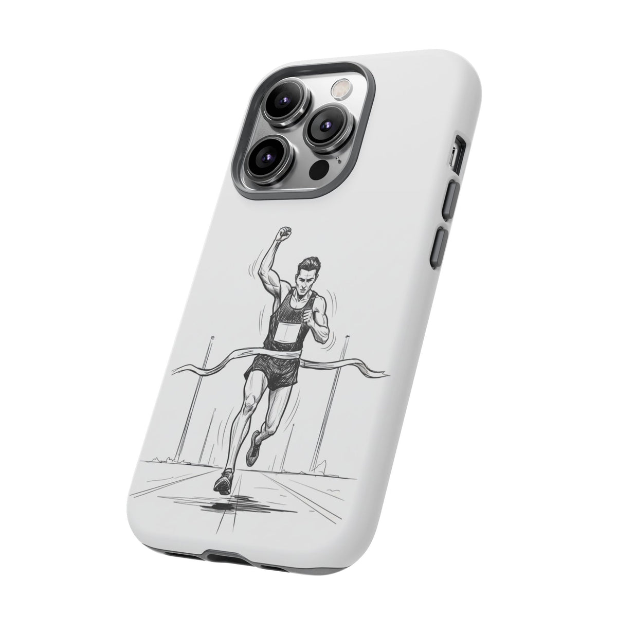 Phone Case, Running, finish line design, Tough Case