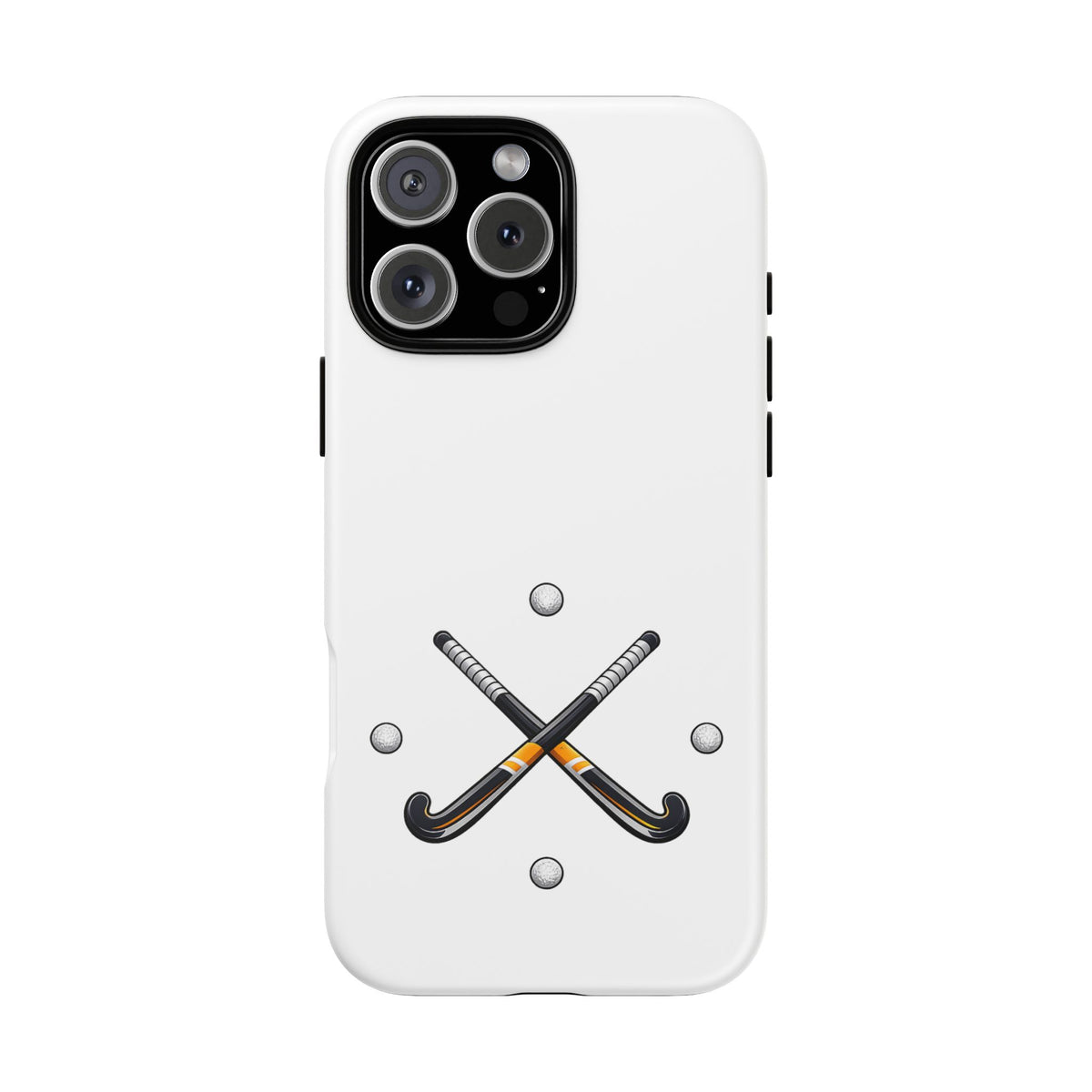 Phone Case, Hockey Crossed Sticks & Balls Design, tough Case