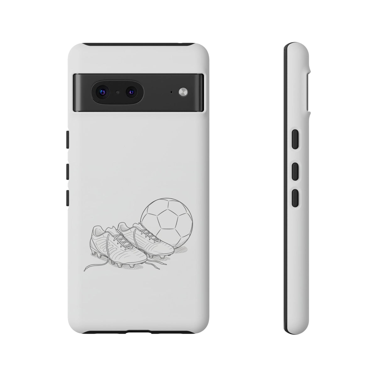 Phone Case, Football Boots & Ball Sketch , Tough Case