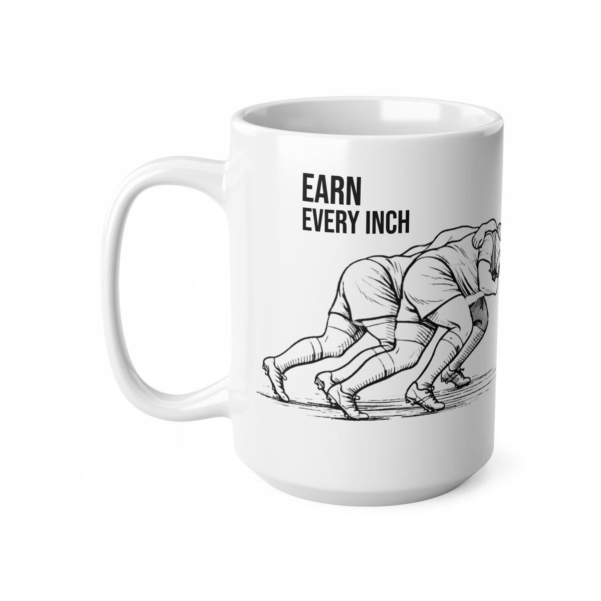 Mug, Rugby Scrum , Earn Every Inch, Ceramic, 325ml / 11oz or 440ml / 15oz