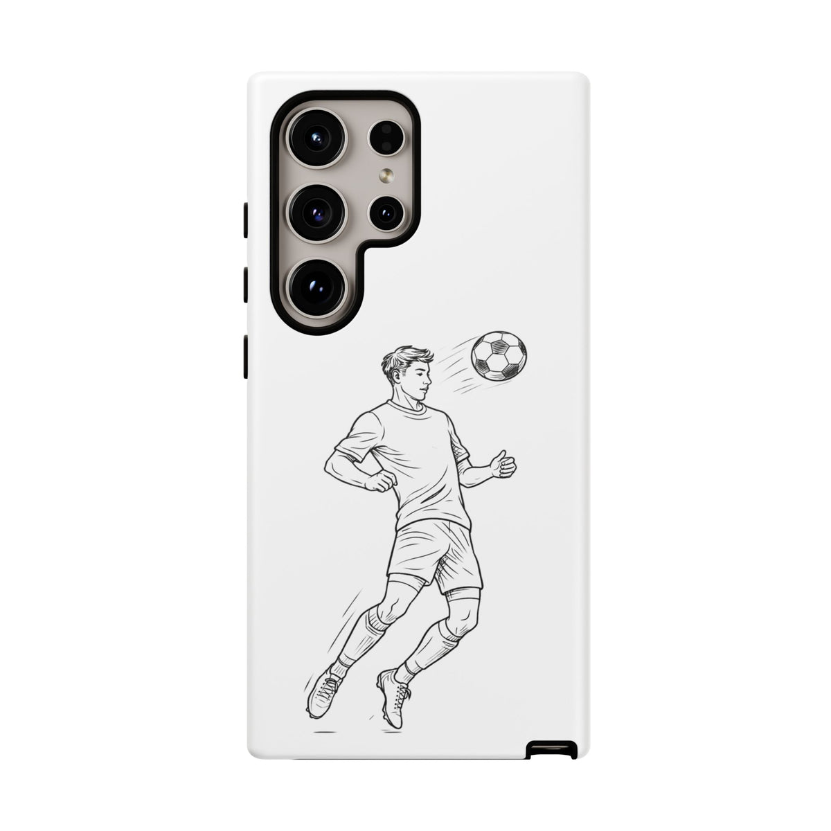 Phone Case, Football Chest-control Minimalist sketch Design, Tough Case