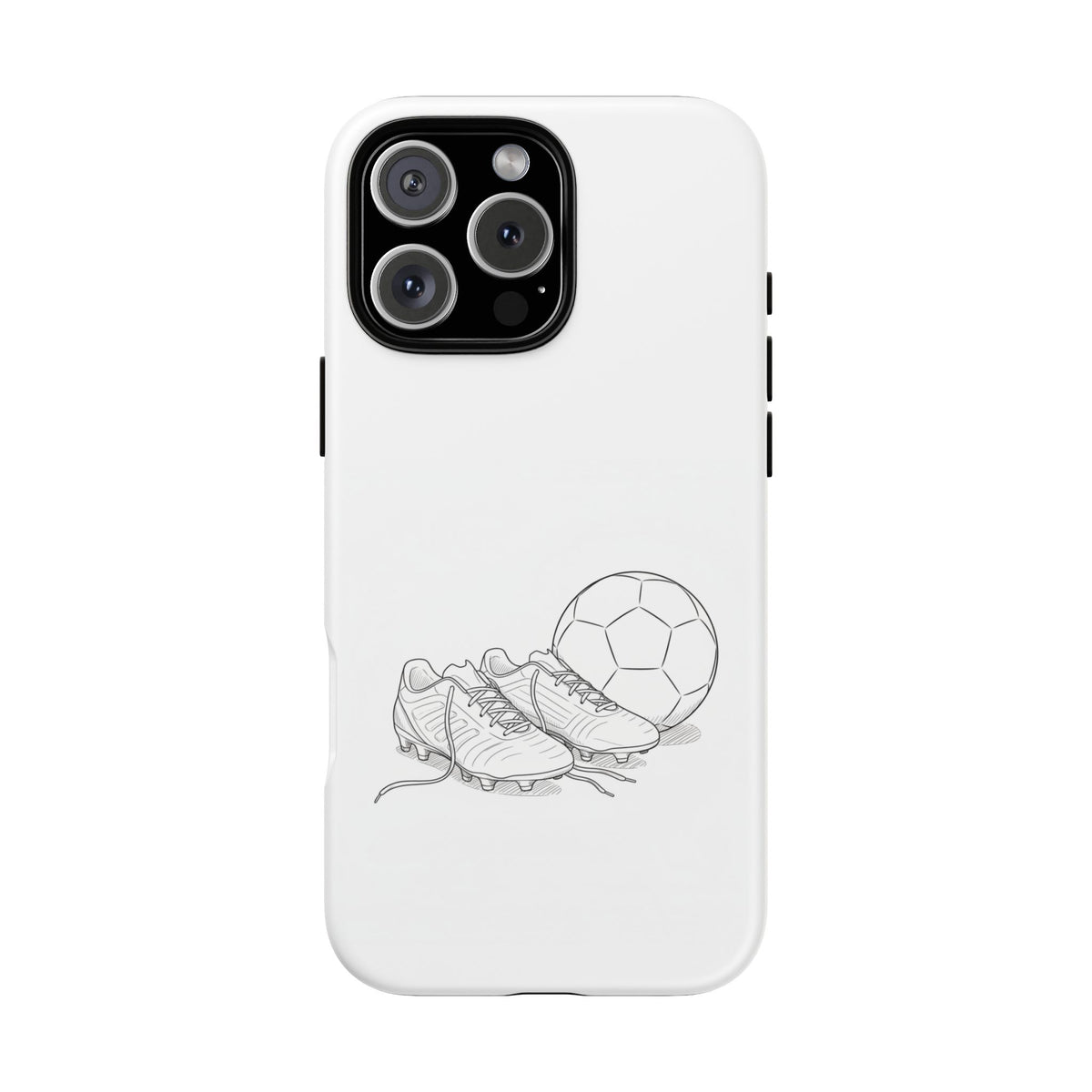 Phone Case, Football Boots & Ball Sketch , Tough Case
