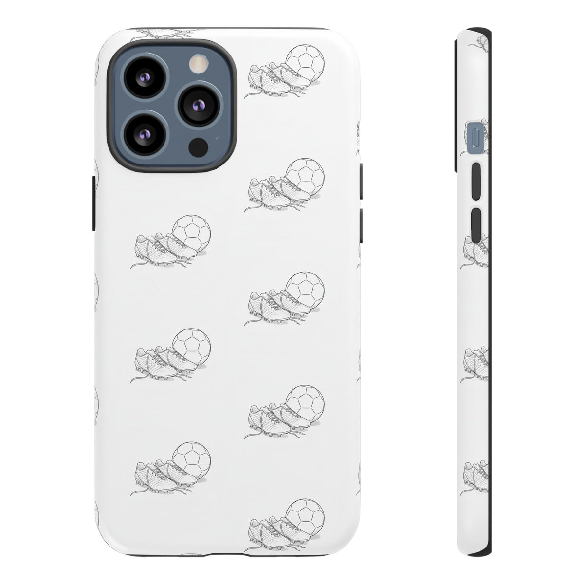 Phone Case, Football Boots & Ball Pattern, Tough Cases — Sports Phone Case