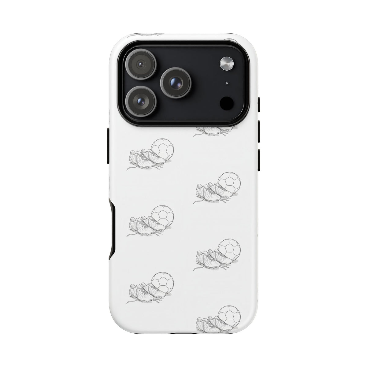 Phone Case, Football Boots & Ball Pattern, Tough Cases — Sports Phone Case
