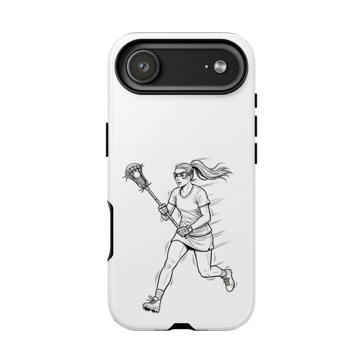 Phone Case, Lacrosse Player Sketch, Tough Case