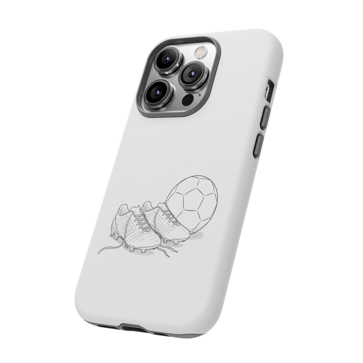 Phone Case, Football Boots & Ball Sketch , Tough Case