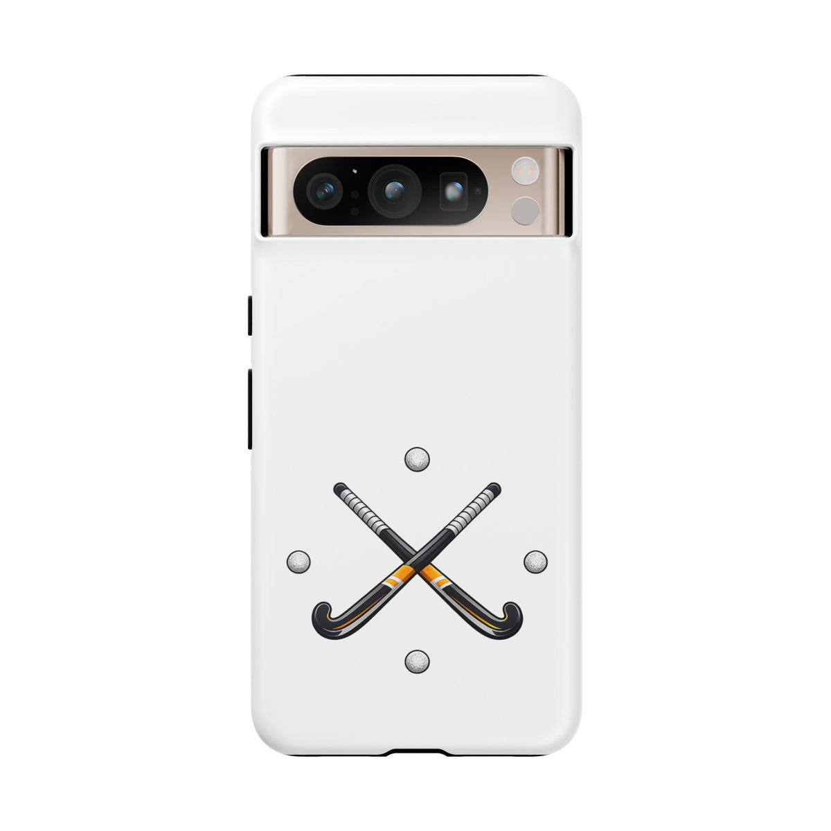 Phone Case, Hockey Crossed Sticks & Balls Design, tough Case
