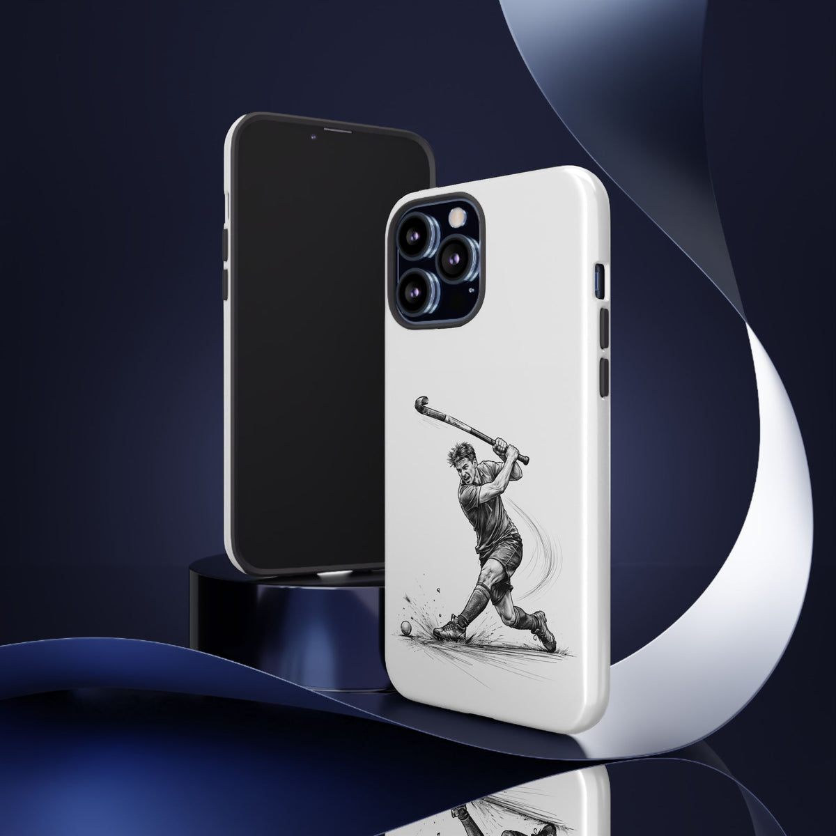 Phone case, Male Hockey Player Tomahawk Sketch,  Tough case