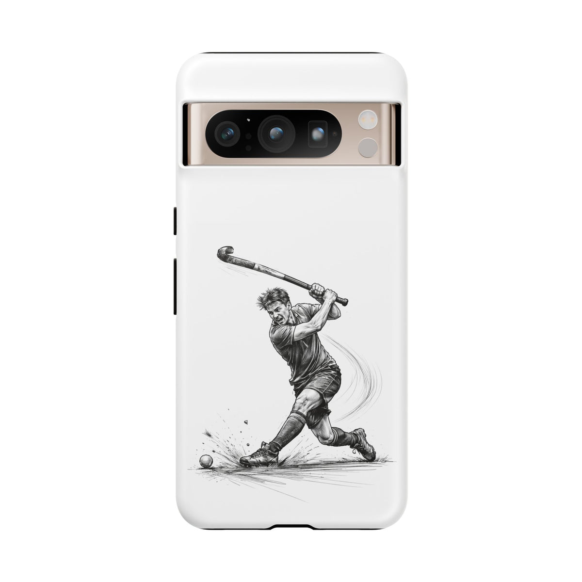 Phone case, Male Hockey Player Tomahawk Sketch,  Tough case