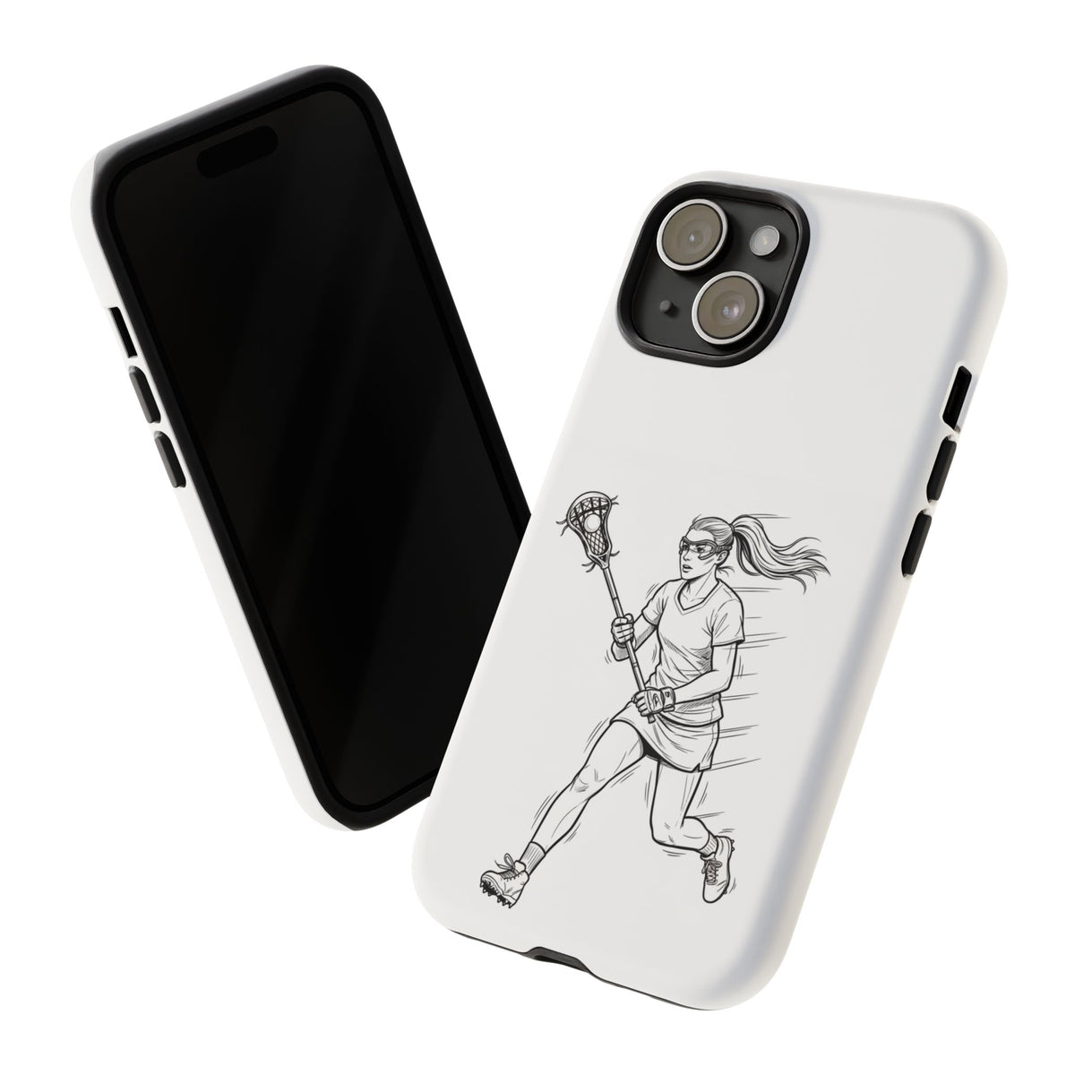 Phone Case, Lacrosse Player Sketch, Tough Case