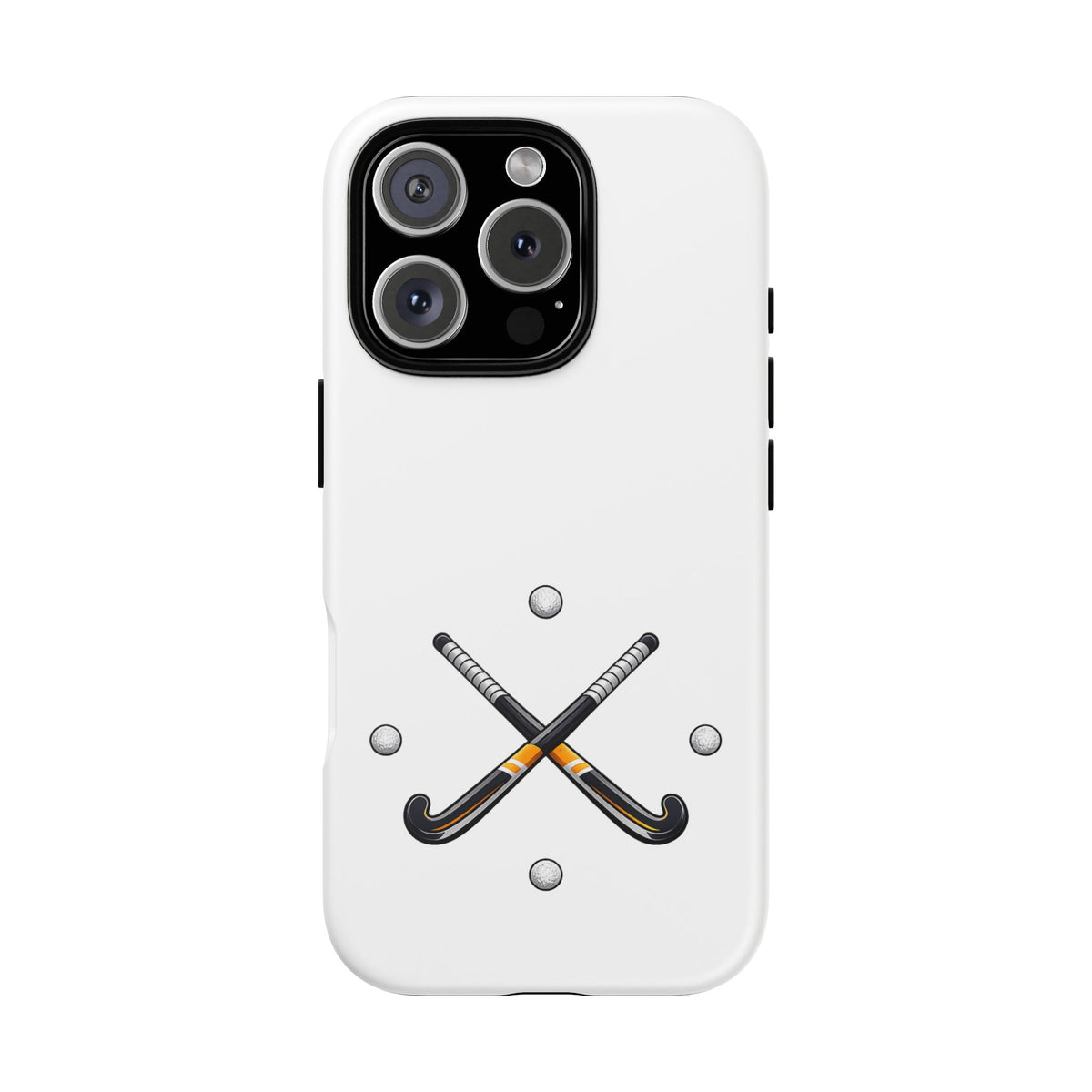 Phone Case, Hockey Crossed Sticks & Balls Design, tough Case