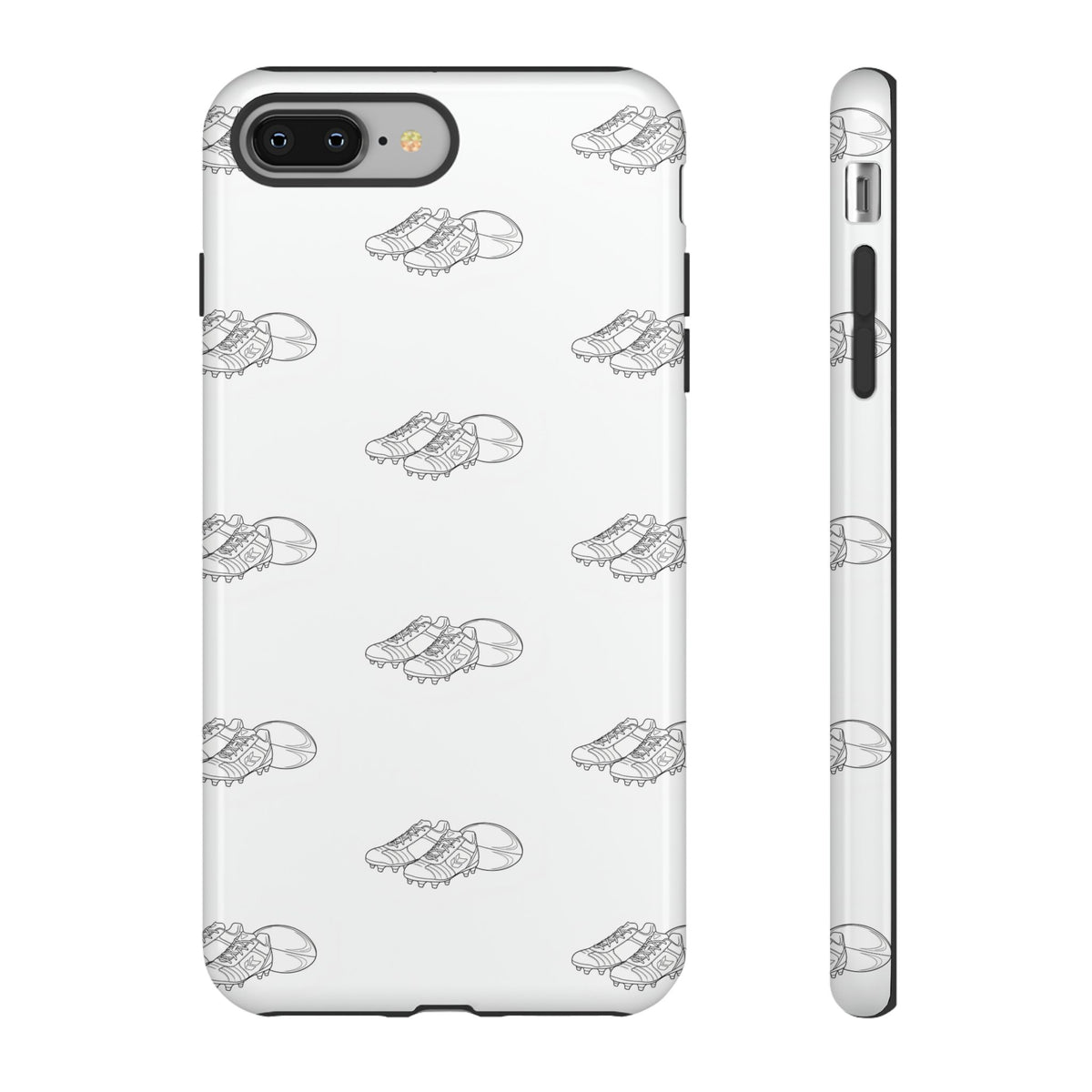 Phone Case Rugby Boots & Ball Repeat Pattern Tough Cases