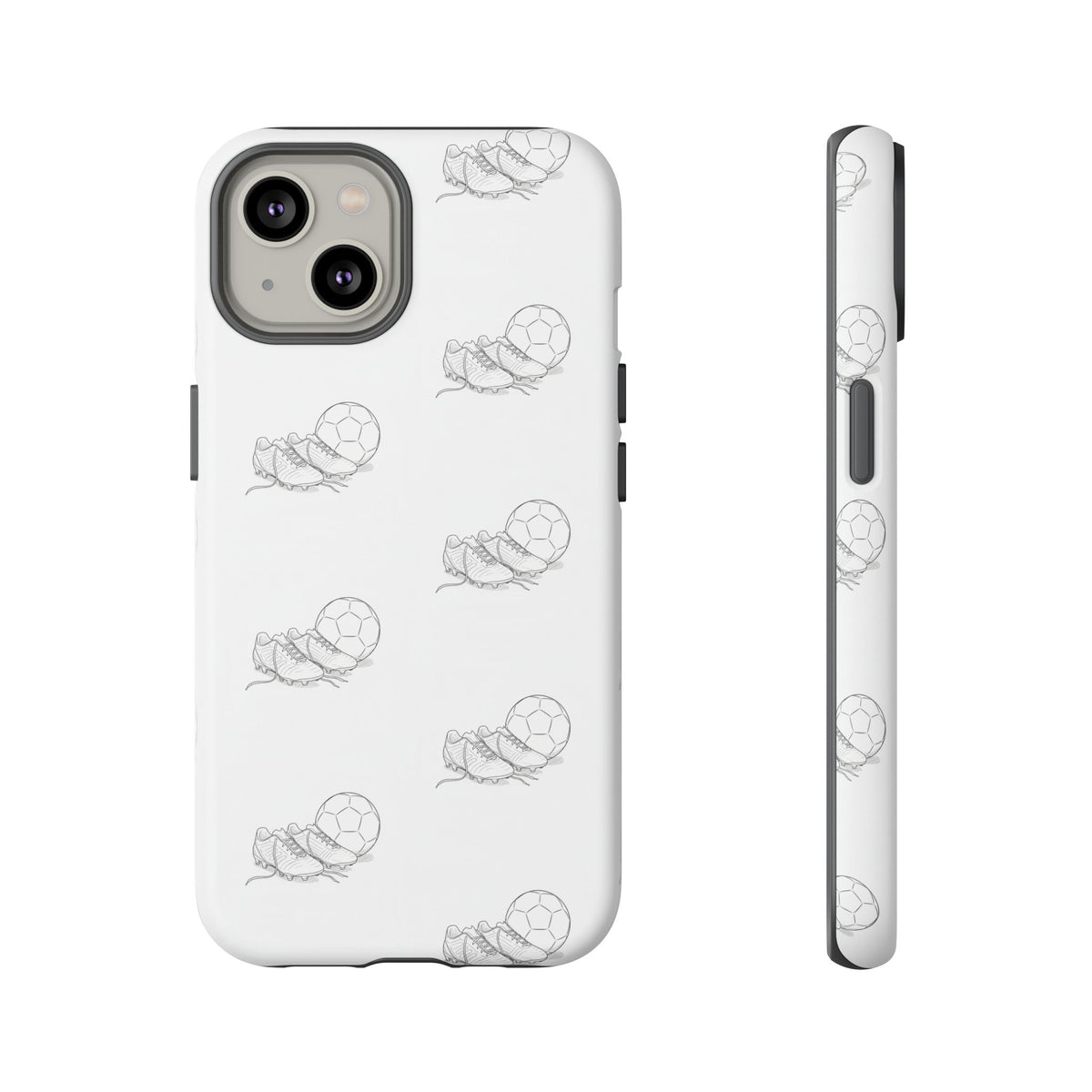 Phone Case, Football Boots & Ball Pattern, Tough Cases — Sports Phone Case
