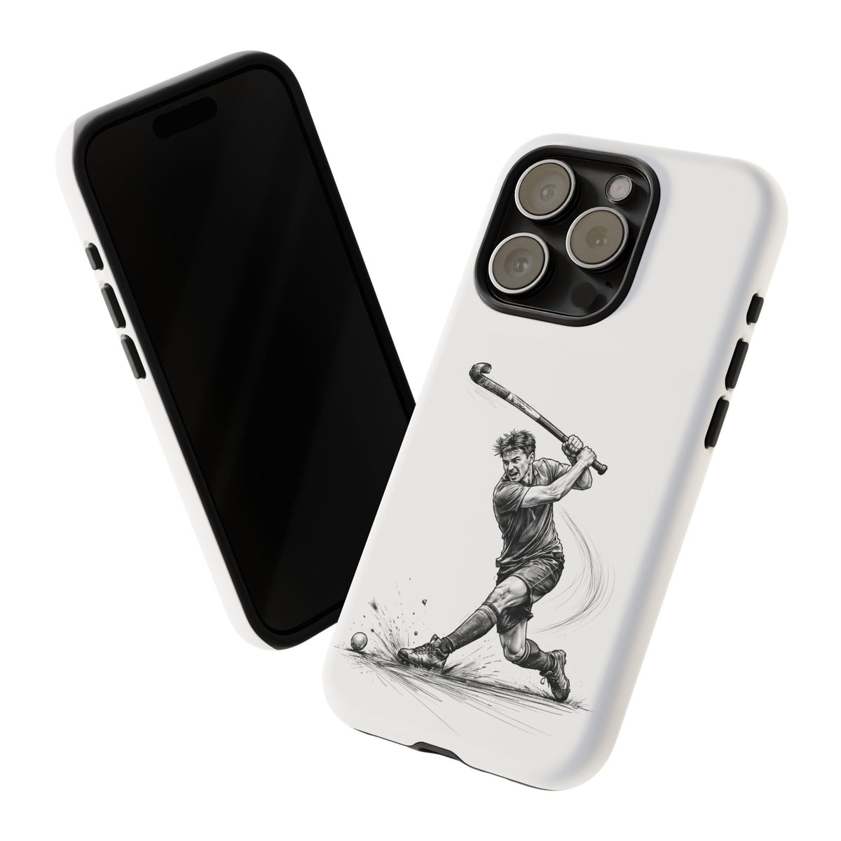 Phone case, Male Hockey Player Tomahawk Sketch,  Tough case