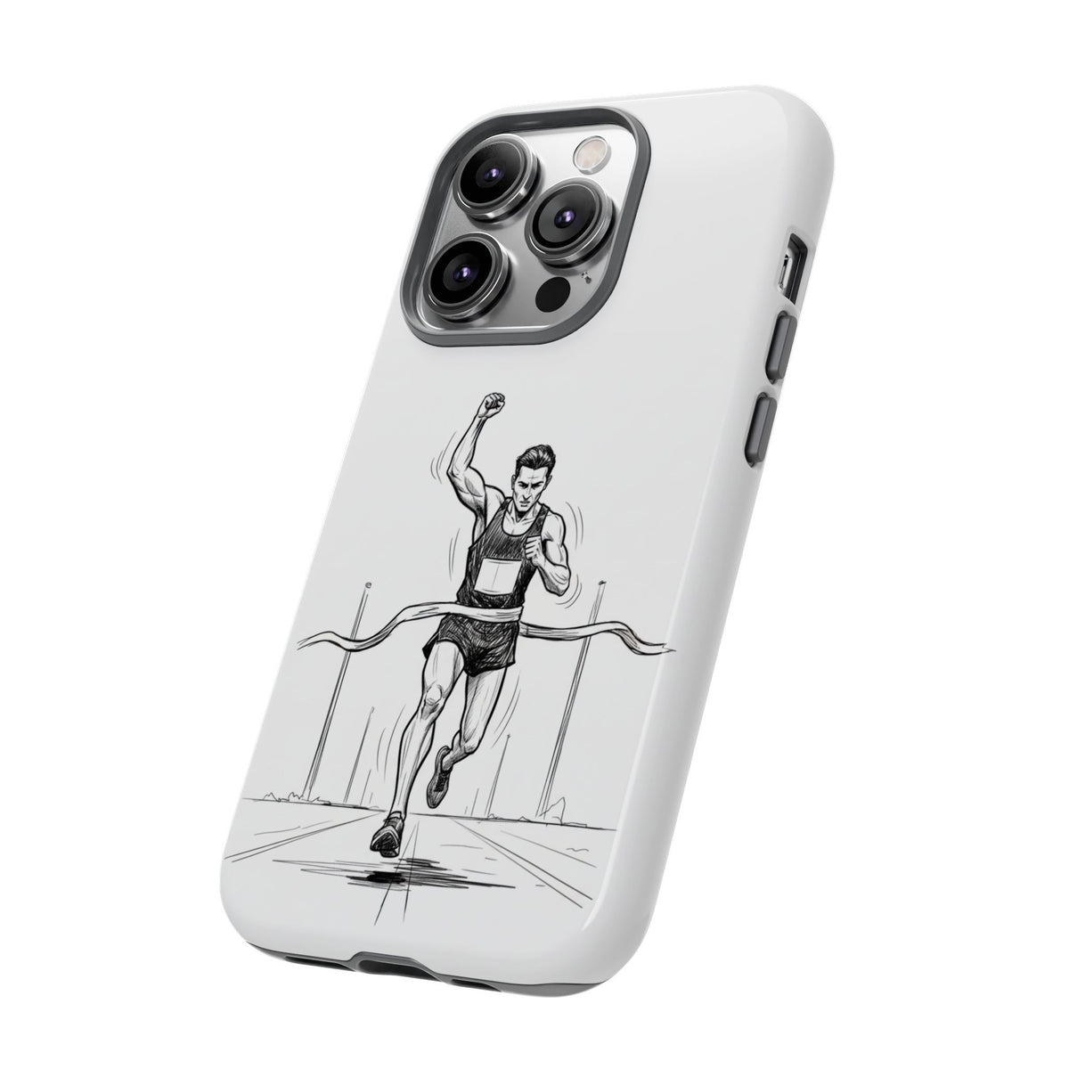 Phone Case, Running, finish line design, Tough Case