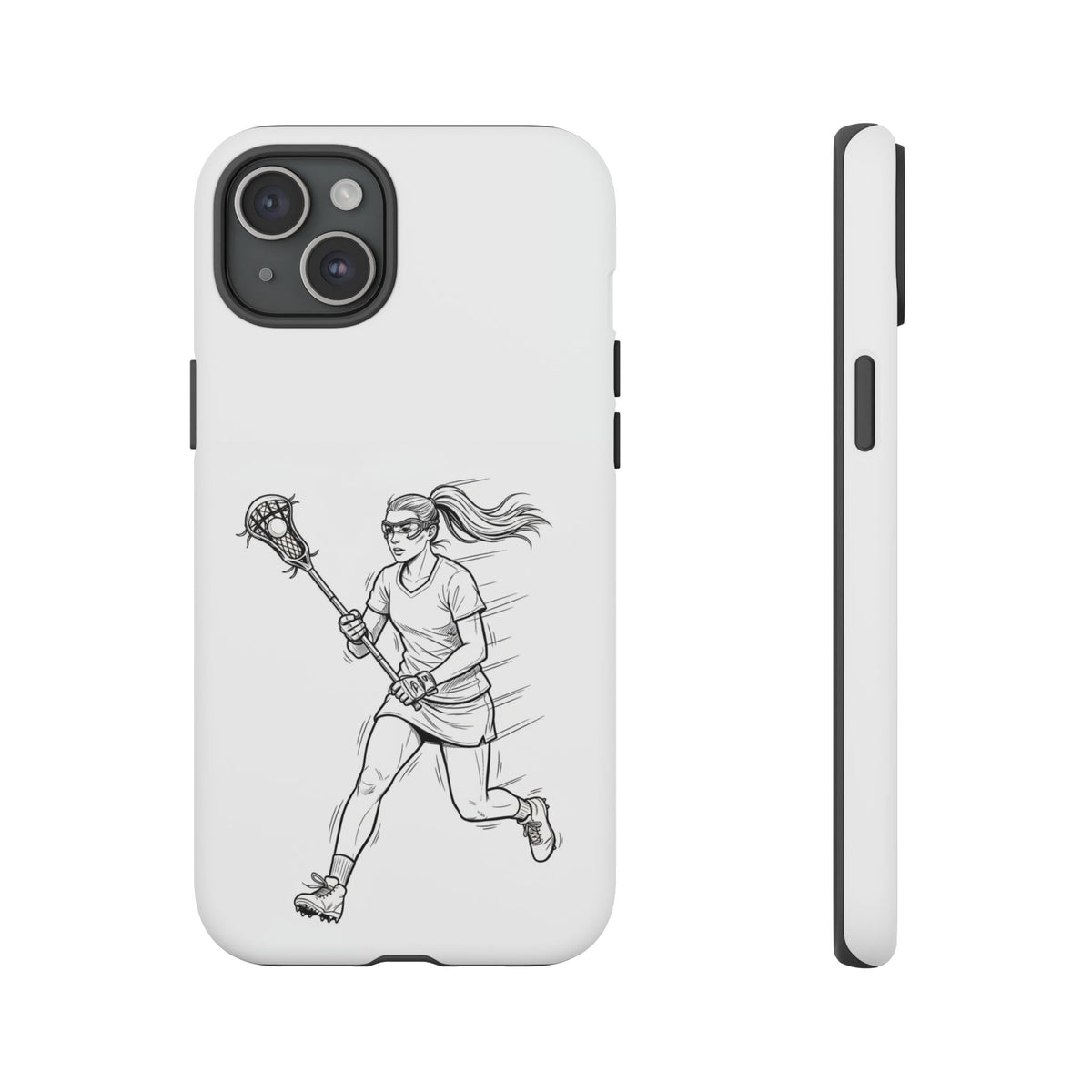 Phone Case, Lacrosse Player Sketch, Tough Case