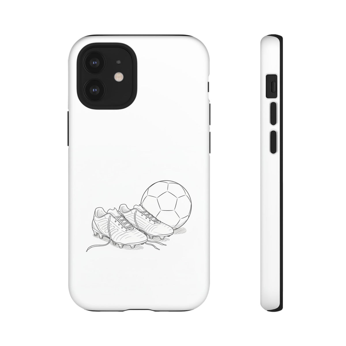 Phone Case, Football Boots & Ball Sketch , Tough Case
