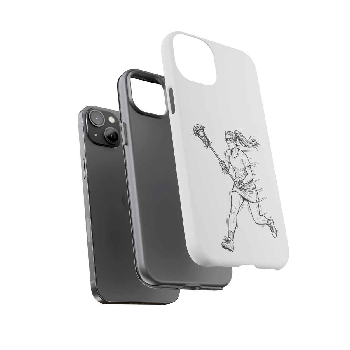 Phone Case, Lacrosse Player Sketch, Tough Case
