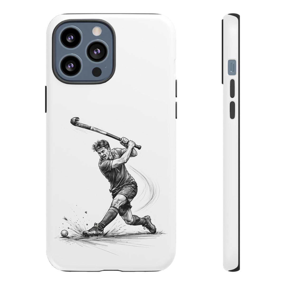 Phone case, Male Hockey Player Tomahawk Sketch,  Tough case