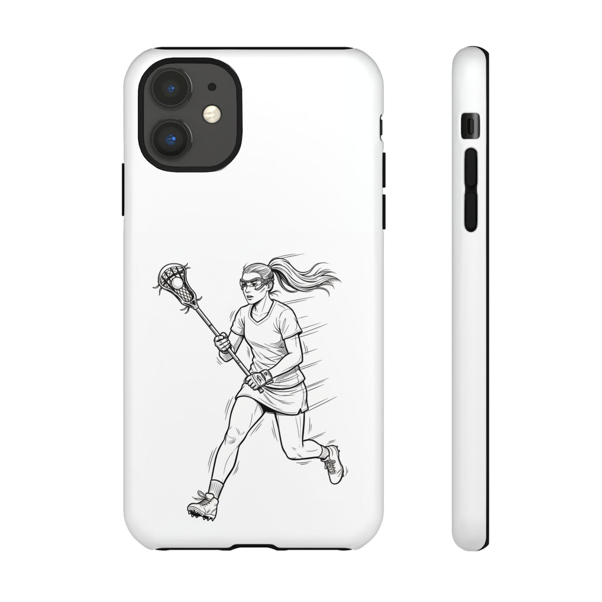 Phone Case, Lacrosse Player Sketch, Tough Case