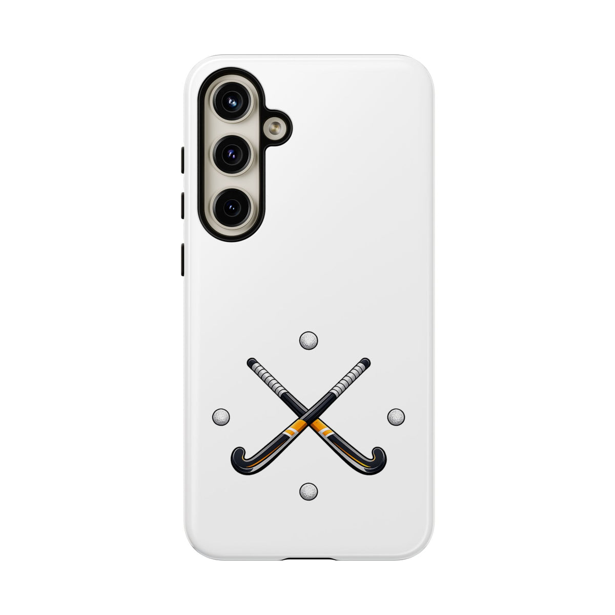 Phone Case, Hockey Crossed Sticks & Balls Design, tough Case