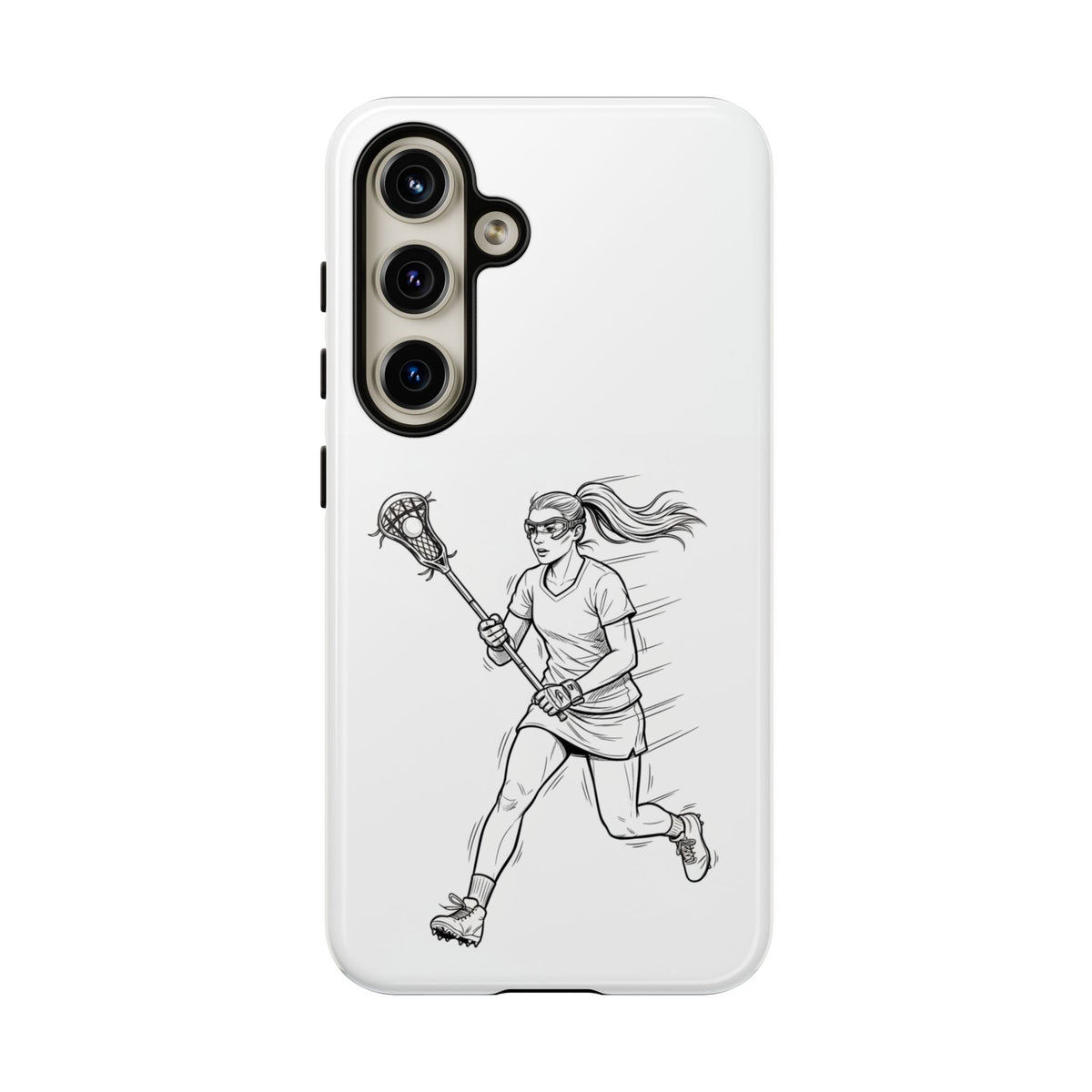 Phone Case, Lacrosse Player Sketch, Tough Case