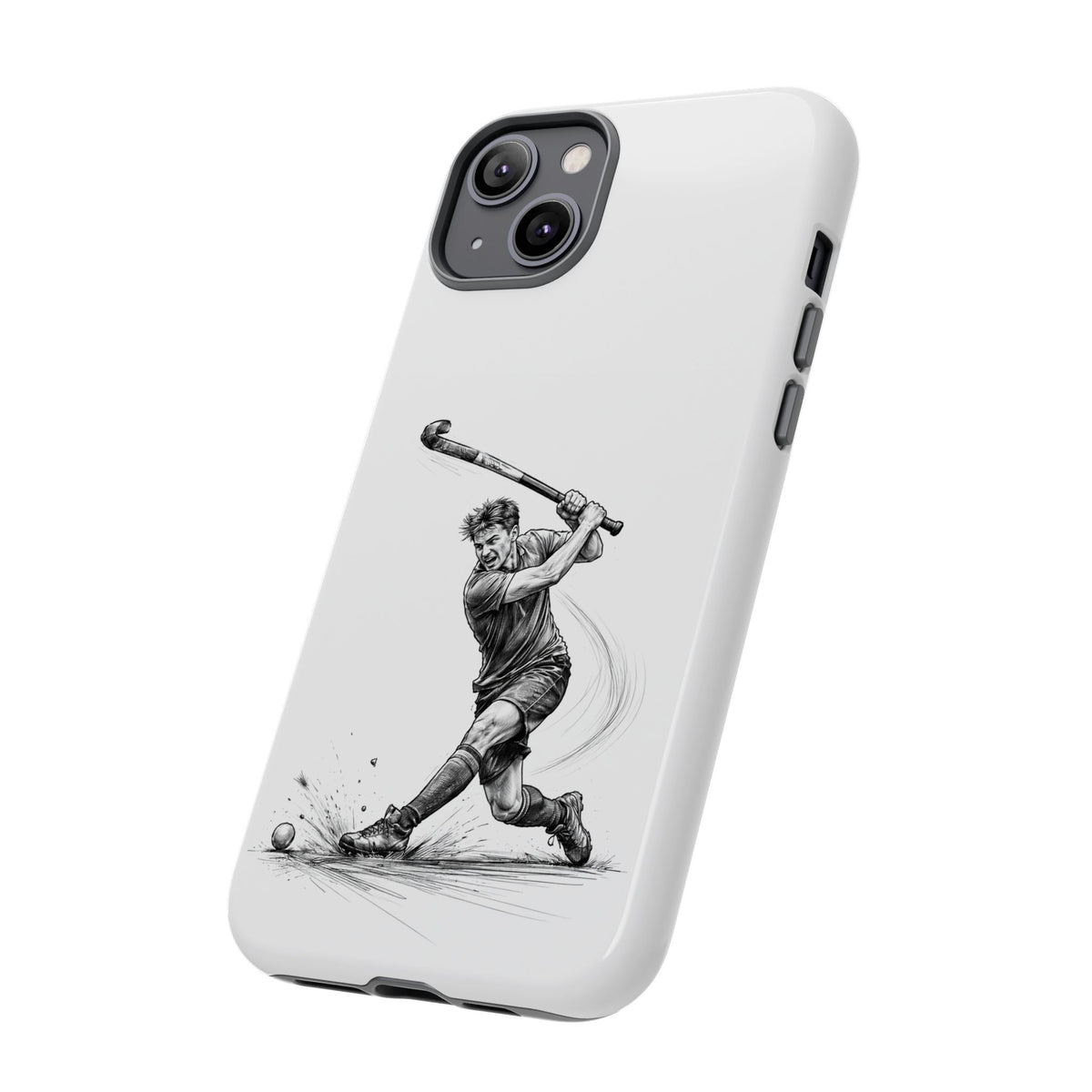 Phone case, Male Hockey Player Tomahawk Sketch,  Tough case