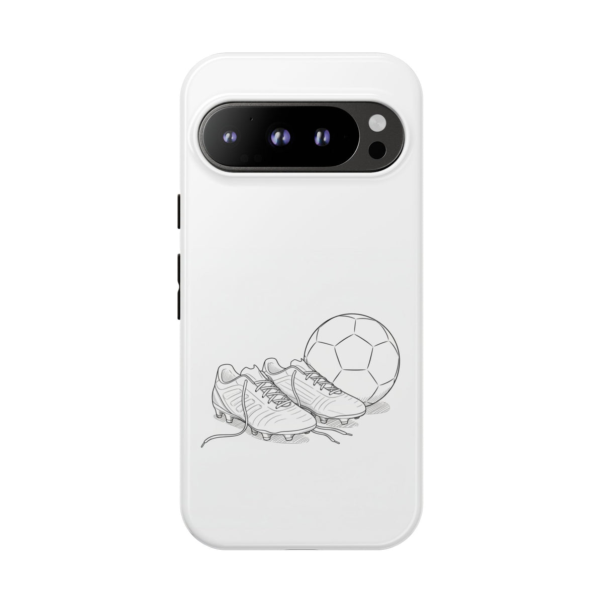 Phone Case, Football Boots & Ball Sketch , Tough Case