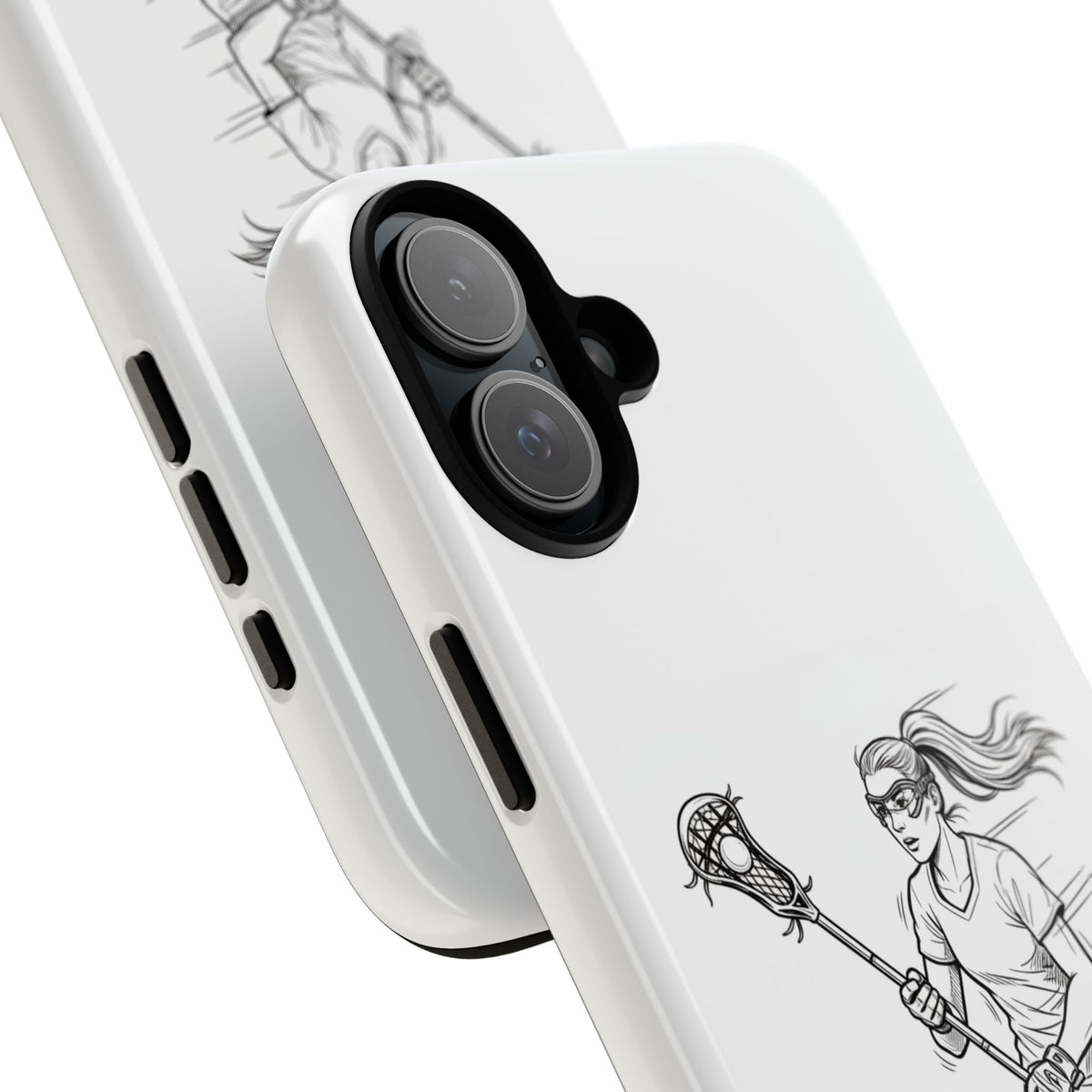 Phone Case, Lacrosse Player Sketch, Tough Case