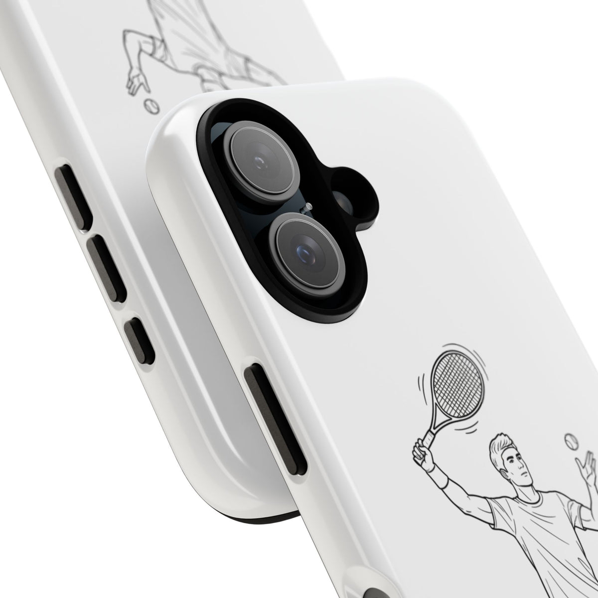 Phone Case, Racket Sports, Tennis Player overhead shot Design, Tough Case