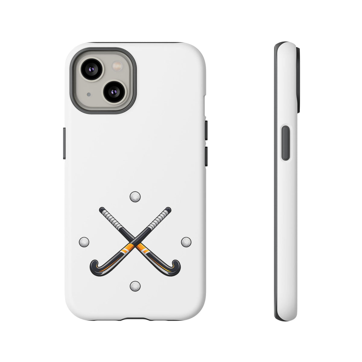 Phone Case, Hockey Crossed Sticks & Balls Design, tough Case