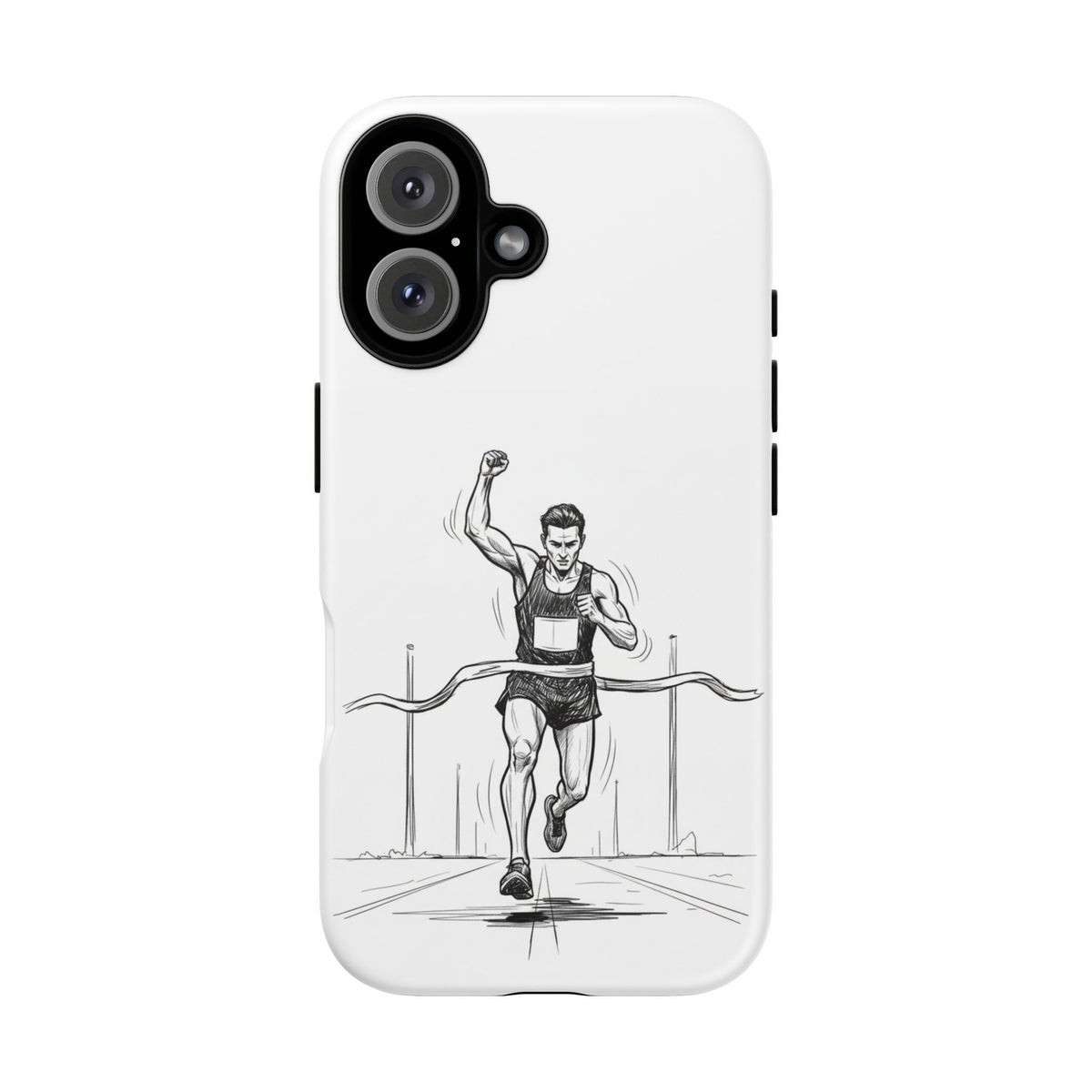 Phone Case, Running, finish line design, Tough Case