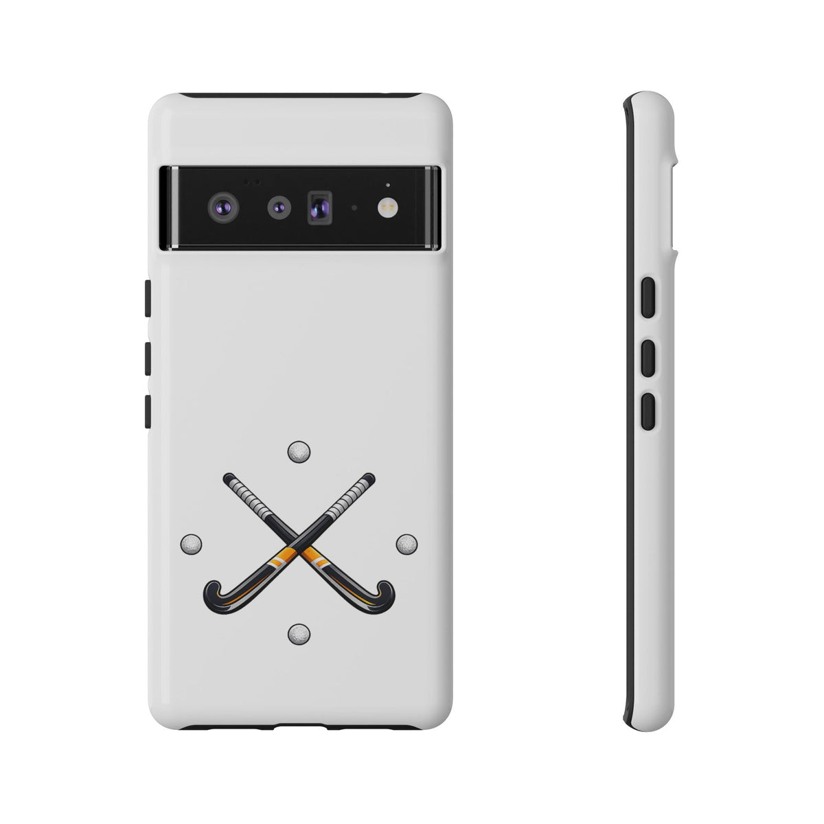Phone Case, Hockey Crossed Sticks & Balls Design, tough Case