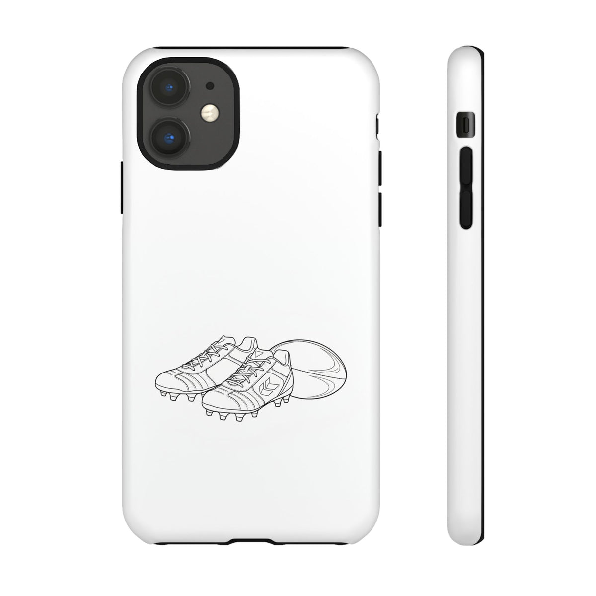 Phone Case, Rugby Ball & Boots Sketch, Tough Case