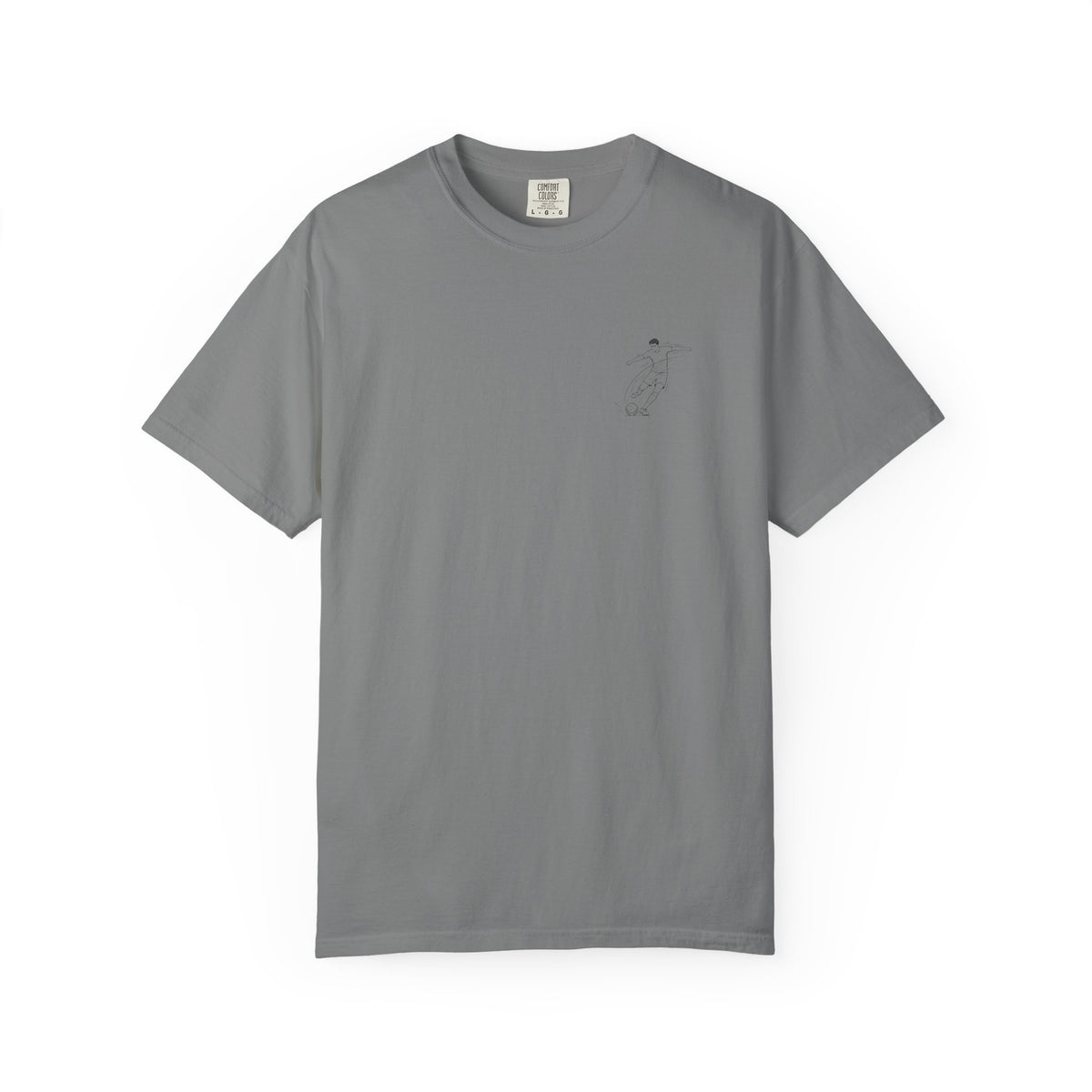 T-Shirt, Football Free Kick Striker Minimalist Sketch design, Cotton, Various Colours