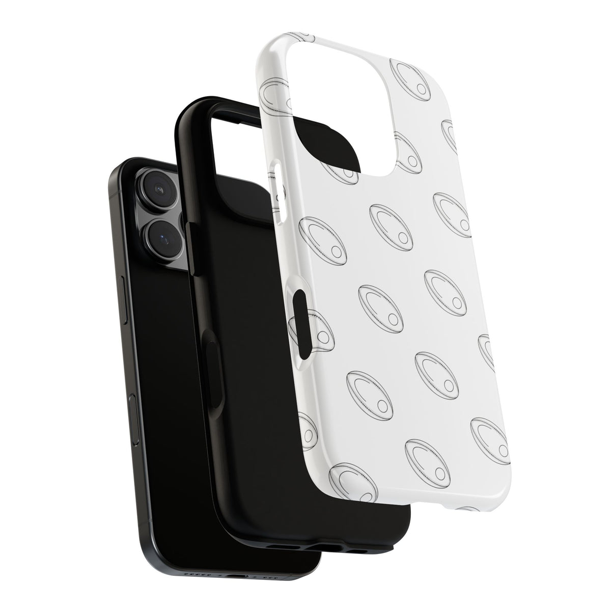 Phone Case, Rugby Ball Repeat design, Tough Case