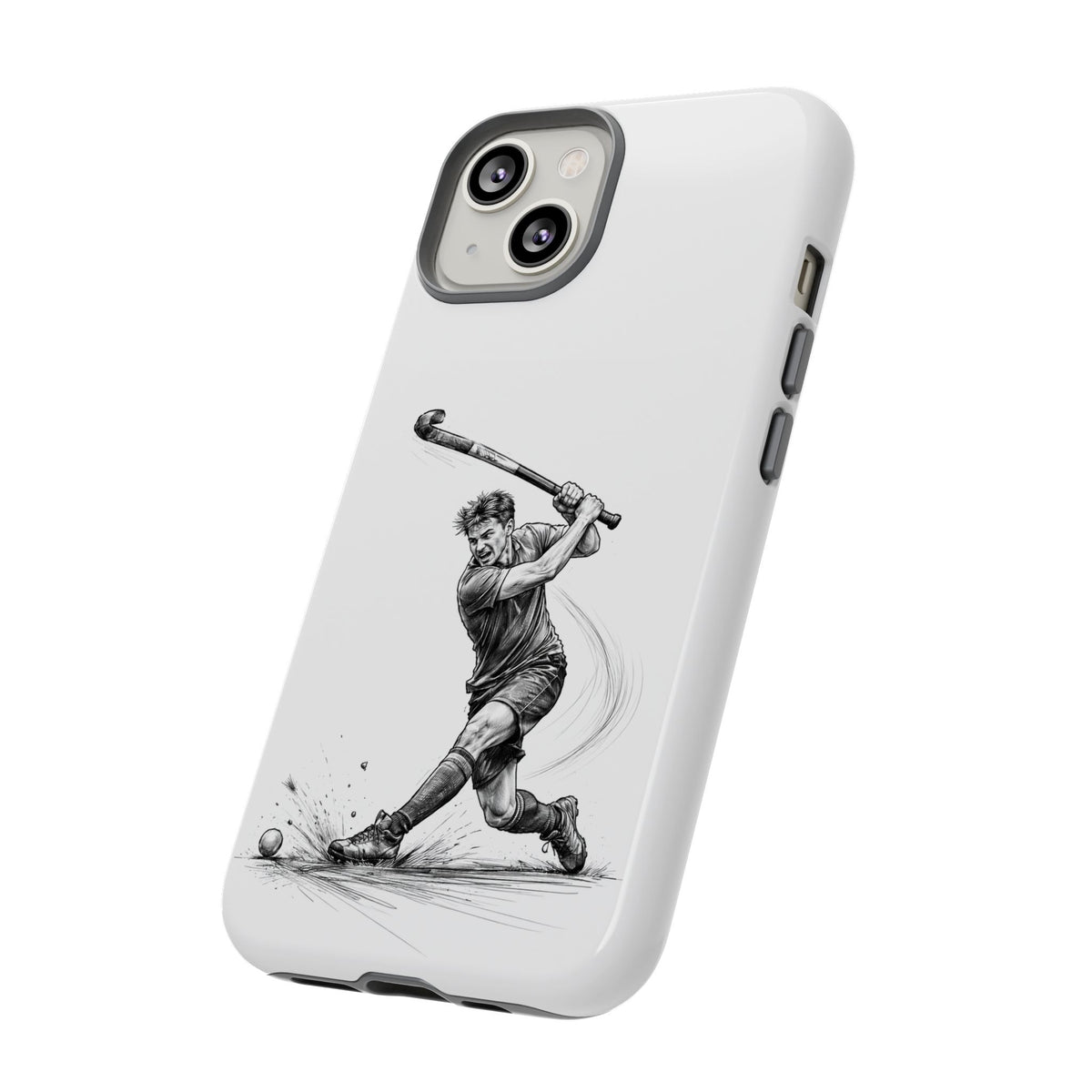 Phone case, Male Hockey Player Tomahawk Sketch,  Tough case