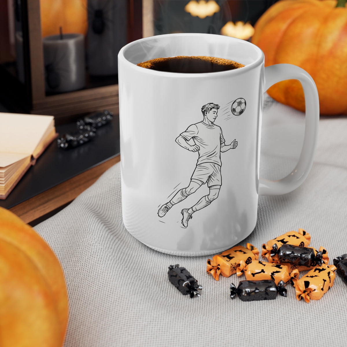 Mug, Football Players Minimalistic sketch design,  Ceramic, 325ml / 11oz or 440ml / 15oz